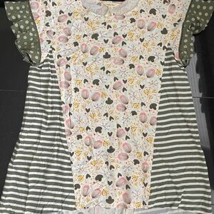 Matilda Jane Green and White Floral Blouse